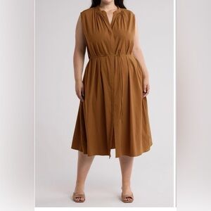 Vince Brown Midi Dress